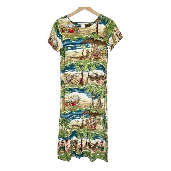 Vintage Y2K Hawaiian Reserve Collection tropical beach dress size Small - Picture 1 of 4